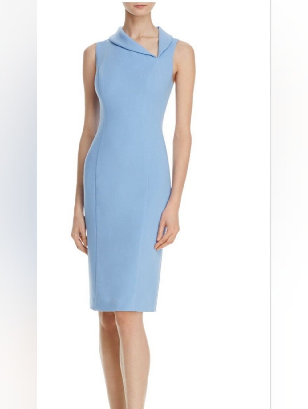BLACK HALO COWL- NECK SHEATH DRESS